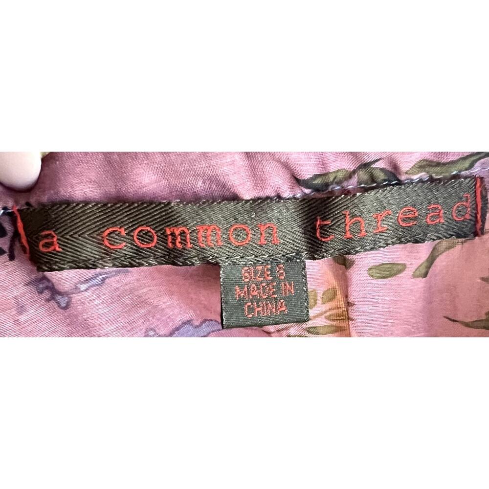 A Common Thread Silk Blend Dress Women Size Small Fit Flare Art To Wear Hippie - Picture 3 of 10